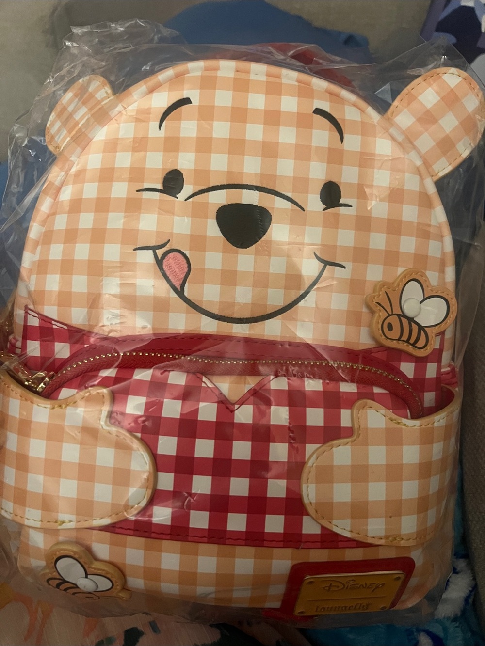 Loungefly Winnie the Pooh Gingham Backpack - Picture 4 of 6